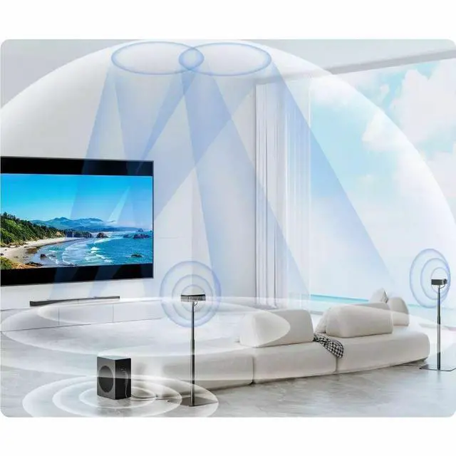 Alt view image 6 of 6 - Ultimea Nova S80 5.1.2CH True Dolby Atmos Bluetooth Sound Bar Speaker System U4120 - Black