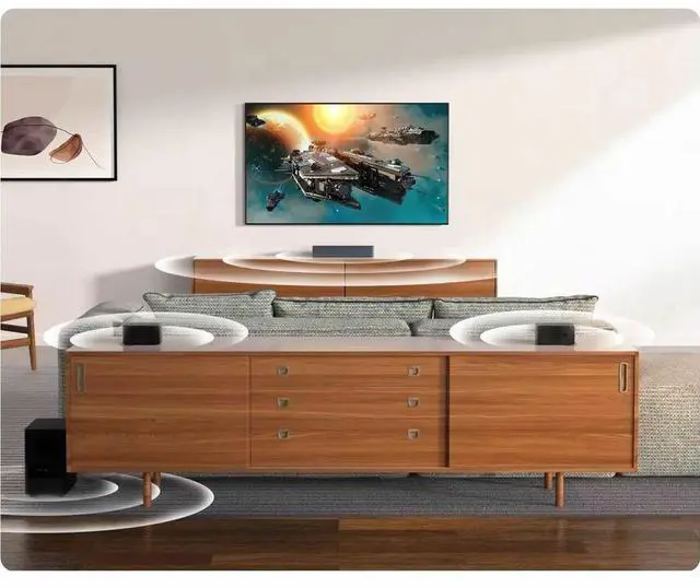 Alt view image 5 of 5 - Ultimea Poseidon D50 5.1CH Bluetooth Sound Bar Speaker System with APP Control U2500 (2025 New Version) - Black
