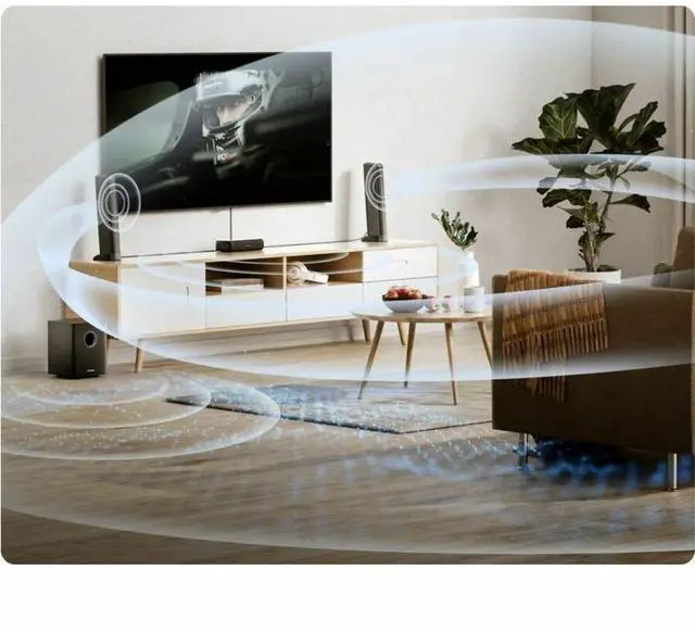 Alt view image 4 of 5 - Ultimea Apollo S80 5.1CH Dolby Atmos Bluetooth Sound Bar Speaker System U3720 - Black