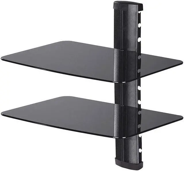 Main image of TygerClaw LCD8212BLK Dual Layer Wall Mounted DVD Stand - Black