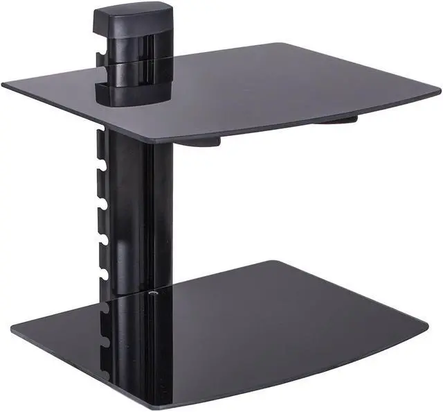 Alt view image 2 of 2 - TygerClaw LCD8212BLK Dual Layer Wall Mounted DVD Stand - Black