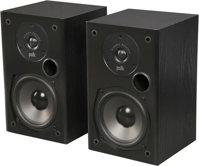 Main image of Polk Audio T15 Home Theater and Music Bookshelf Speaker (Black/Pair)