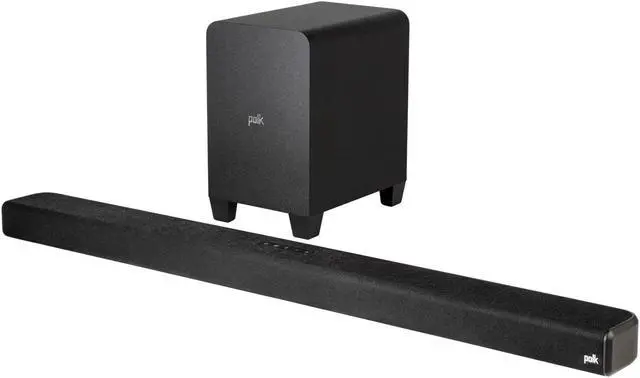 Alt view image 9 of 10 - Polk Audio - Signa S4 Ultra-Slim TV Sound Bar with Wireless Subwoofer, Dolby Atmos 3D Surround Sound, Works with 8K, 4K & HD TVs - Black