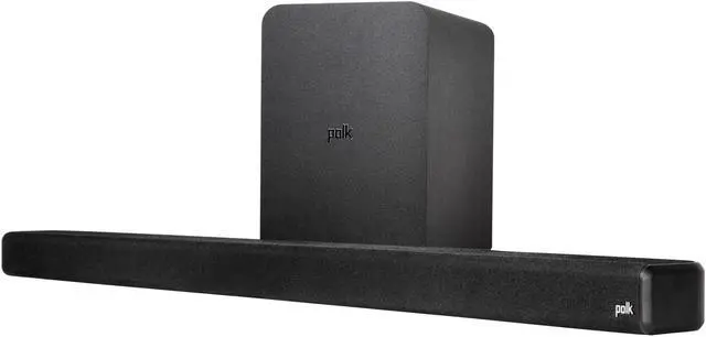Alt view image 10 of 10 - Polk Audio - Signa S4 Ultra-Slim TV Sound Bar with Wireless Subwoofer, Dolby Atmos 3D Surround Sound, Works with 8K, 4K & HD TVs - Black