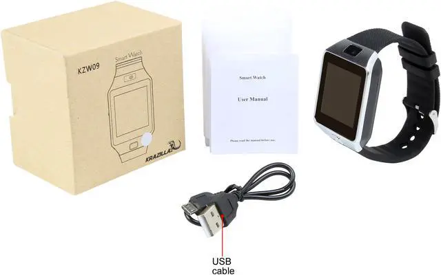 Alt view image 6 of 6 - Krazilla Bluetooth Smart Watch for Android Phones KZW09 Silver