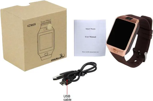 Alt view image 6 of 6 - Krazilla Bluetooth Smart Watch for Android Phones - Rose Gold