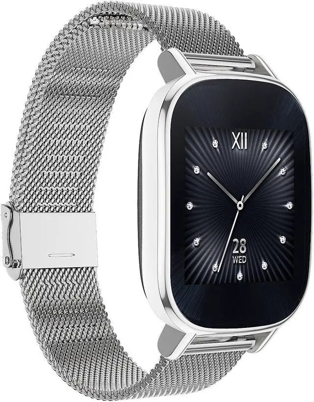Alt view image 3 of 8 - ASUS WI502Q-SM-SR ZenWatch 2 Android Wear Smartwatch - Metal Strap Metal Silver