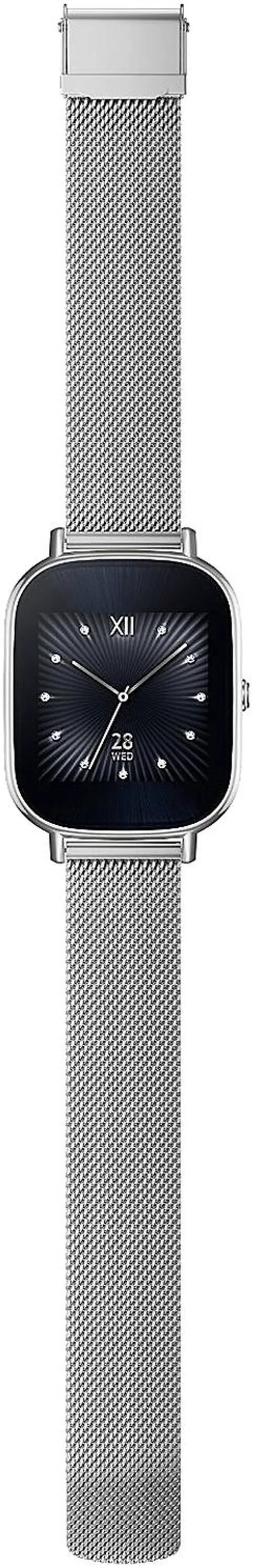 Alt view image 7 of 8 - ASUS WI502Q-SM-SR ZenWatch 2 Android Wear Smartwatch - Metal Strap Metal Silver