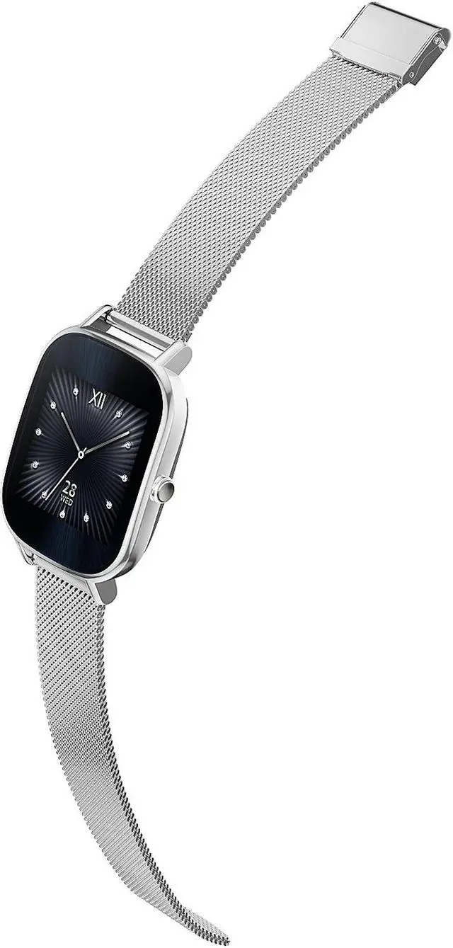 Alt view image 6 of 8 - ASUS WI502Q-SM-SR ZenWatch 2 Android Wear Smartwatch - Metal Strap Metal Silver