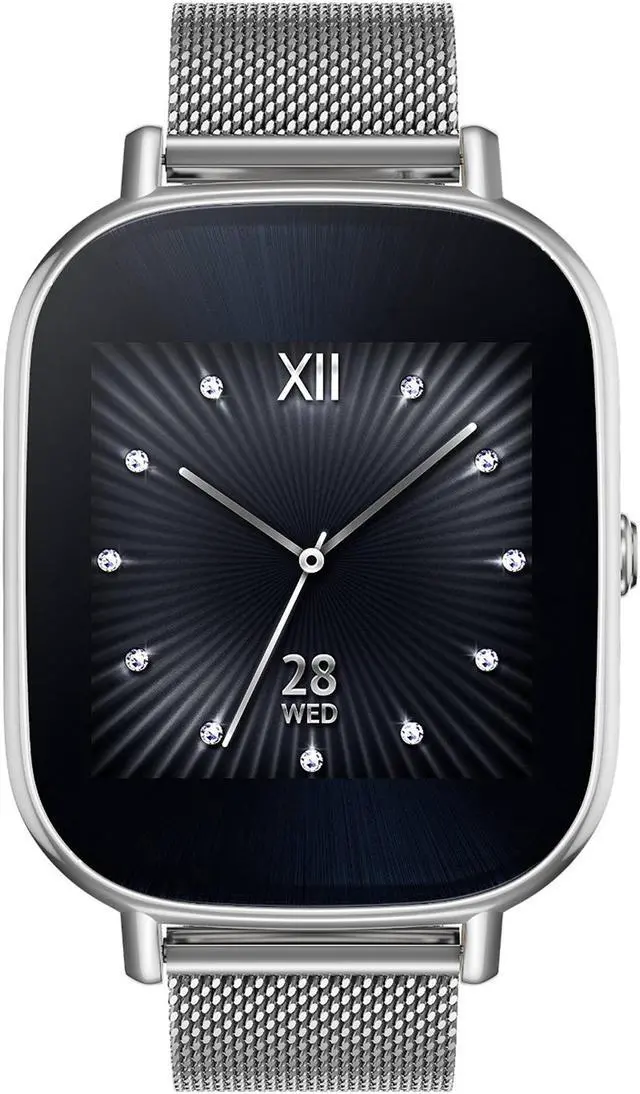Alt view image 2 of 8 - ASUS WI502Q-SM-SR ZenWatch 2 Android Wear Smartwatch - Metal Strap Metal Silver