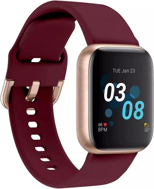 Alt view image 2 of 3 - iTouch Air 3 Smartwatch - 40mm - Rose Gold / Merlot Strap 500009R0-C10