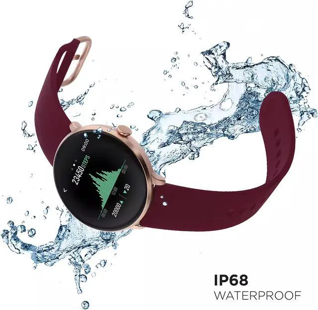 Alt view image 5 of 6 - iTouch Sport 3 Smartwatch - 45mm - Rose Gold / Merlot Strap 500015R-C10