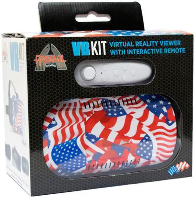 Alt view image 2 of 3 - Arsenal Gaming AVRUSA USA 3D Virtual Reality VR Kit - Headset and Remote Control