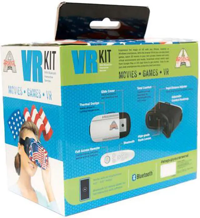 Alt view image 3 of 3 - Arsenal Gaming AVRUSA USA 3D Virtual Reality VR Kit - Headset and Remote Control