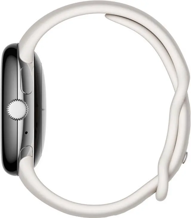 Alt view image 4 of 4 - Google - Pixel Watch Silver Stainless Steel Smartwatch 41mm with Chalk Active Band Wifi/BT - Silver/Chalk