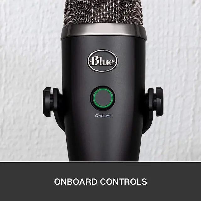 Alt view image 5 of 11 - Blue Yeti Nano Premium USB Microphone for PC, Mac, Gaming, Recording, Streaming, Podcasting, Condenser Mic with Blue VO!CE Effects, Cardioid and Omni, No-Latency Monitoring - Blackout