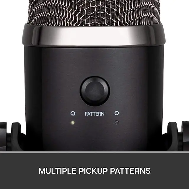 Alt view image 4 of 11 - Blue Yeti Nano Premium USB Microphone for PC, Mac, Gaming, Recording, Streaming, Podcasting, Condenser Mic with Blue VO!CE Effects, Cardioid and Omni, No-Latency Monitoring - Blackout