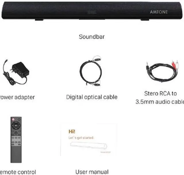 Alt view image 4 of 4 - Amtone ASB9920 2 CH Sound Bar