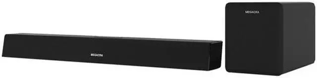 Alt view image 2 of 4 - Megacra S7021 2.1 CH Sound Bar with Sub Wired and Wireless Bluetooth Audio