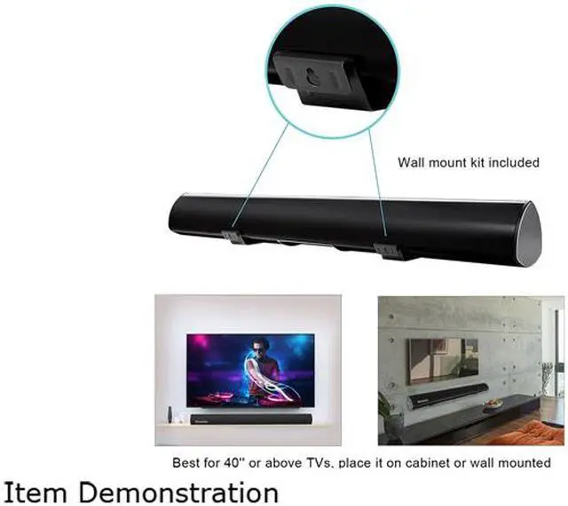 Alt view image 7 of 7 - Wohome W-S9920 TV Sound Bar Wireless Bluetooth and Wired Home Theater Speaker System