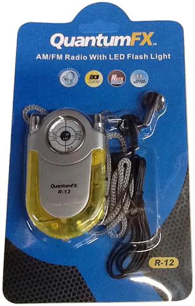Main image of Quantamfx AM FM Radio Neck Strap R12 YELLOW