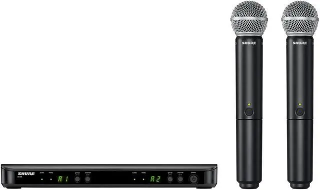Alt view image 2 of 2 - Shure BLX288/SM58-J11 Wireless Dual Vocal System with Two SM58, Frequency Band Version: J11, Power Supply Included