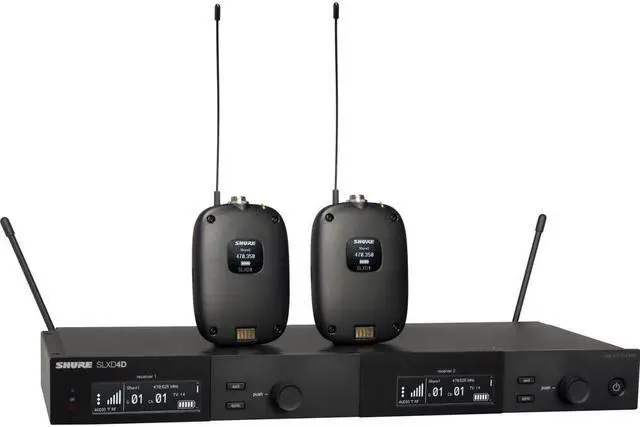 Main image of Shure SLXD14D-J52 Dual Wireless System with two SLXD1 Bodypack Transmitters, Frequency Band Version: J52