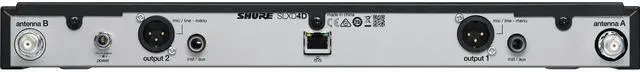 Alt view image 3 of 3 - Shure SLXD14D-J52 Dual Wireless System with two SLXD1 Bodypack Transmitters, Frequency Band Version: J52