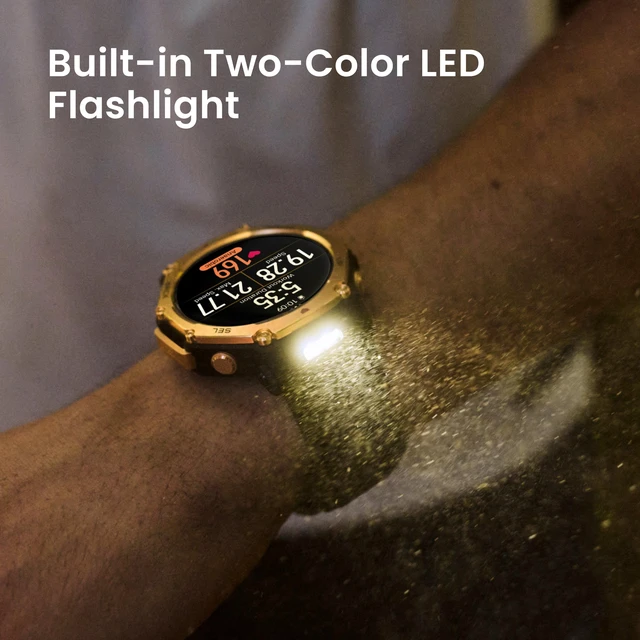 Alt view image 5 of 5 - Amazfit T-Rex 3 Pro - Black Gold