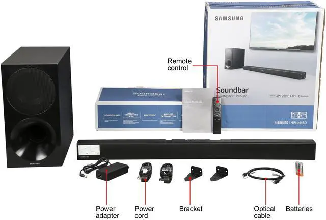 Alt view image 13 of 13 - Samsung HW-M450/ZA 320W 2.1 Ch Soundbar with Wireless Subwoofer