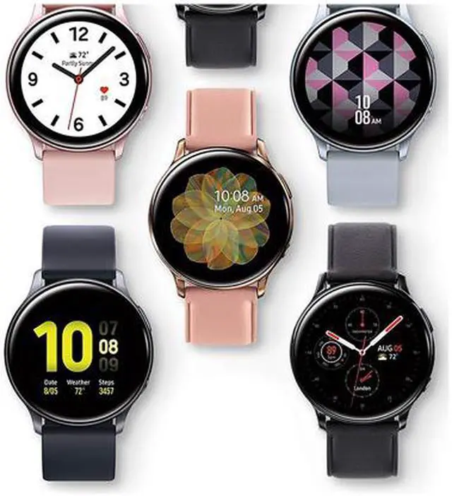 Alt view image 7 of 13 - Samsung Galaxy Watch Active 2 (40mm, GPS, Bluetooth) Smart Watch with Advanced Health Monitoring, Fitness Tracking, and Long Lasting Battery - Pink Gold