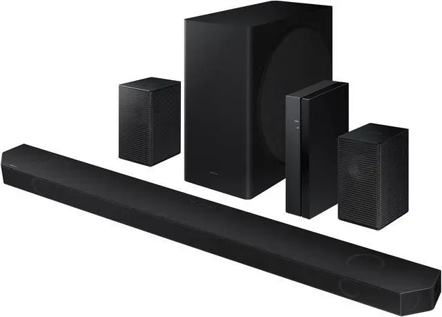 Alt view image 2 of 20 - Samsung - HW-Q910B/ZA 9.1.2ch Soundbar with Wireless Dolby Atmos / DTS:X and Rear Speakers - Black
