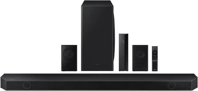 Alt view image 3 of 20 - Samsung - HW-Q910B/ZA 9.1.2ch Soundbar with Wireless Dolby Atmos / DTS:X and Rear Speakers - Black