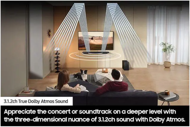 Alt view image 8 of 11 - Samsung Q-series 3.1.2 ch. Wireless Dolby ATMOS Soundbar w/ Q-Symphony / HW-Q700C (2023)