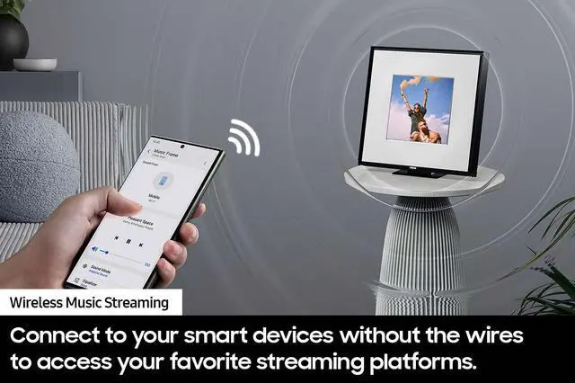 Alt view image 3 of 10 - Samsung Innovative photo frame music speaker w/Q-Symphony (HW-LS60D/ZA)
