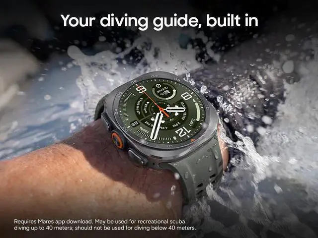 Alt view image 5 of 6 - Samsung Galaxy Watch Ultra2 47mm Titanium Silver LTE Smartwatch with AI Assistance, Trail Guidance, Health Tracking and Dive-Ready Durability SM-L715UZSAXAA