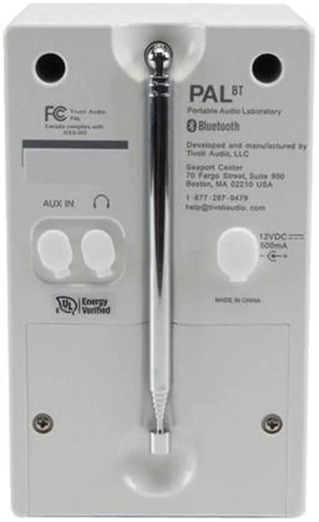 Alt view image 3 of 3 - Tivoli Audio PALBT Portable AM/FM Radio with Bluetooth - White