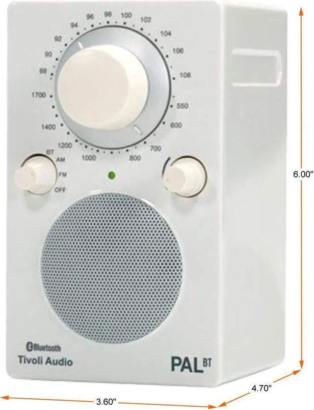 Alt view image 2 of 3 - Tivoli Audio PALBT Portable AM/FM Radio with Bluetooth - White