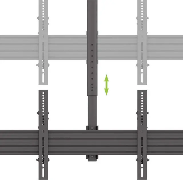 Alt view image 3 of 5 - Kanto MENUBOARD CEILING MOUNT SYSTEM ACCSFOR DIGITAL SIGNAGE 2 SCREENS