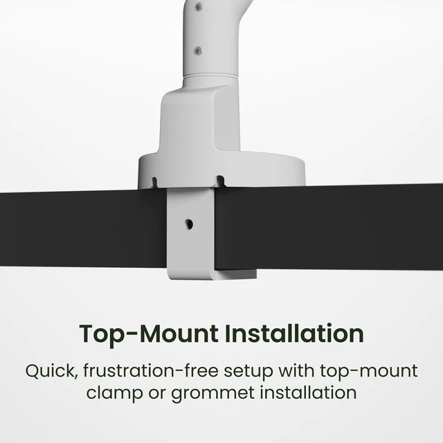 Alt view image 3 of 6 - Kanto DM1W desktop Monitor Arm - Mech. Spring - Single Arm for 17- 40 Displays up to 22 lbs. - White