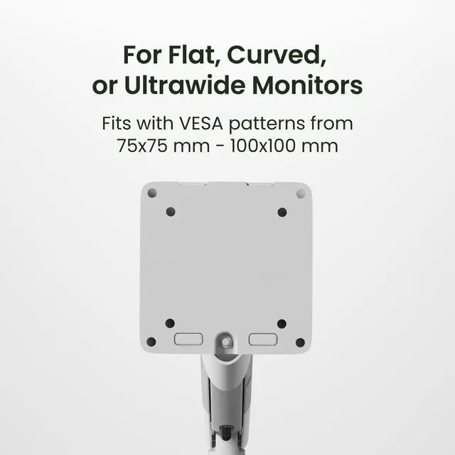 Alt view image 2 of 5 - Kanto DM2W Dual Monitor Desktop Mount for 17 - 35 Displays up to 22 lb - White