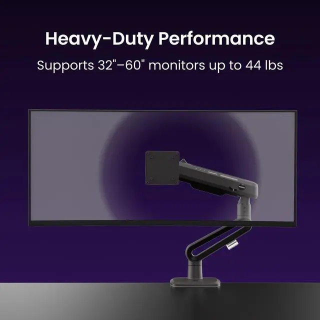 Alt view image 3 of 9 - Kanto DMG Heavy-Duty Desktop Gaming Monitor Arm for 32 - 60 Screens, Black