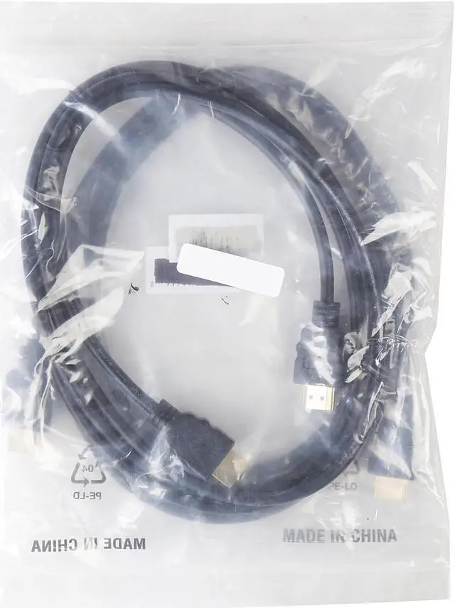 Alt view image 3 of 3 - Link Depot HS-6-2P 6 ft. Black HDMI High Speed Cable with Ethernet - Type A to Type A Male to Male - 2-pack
