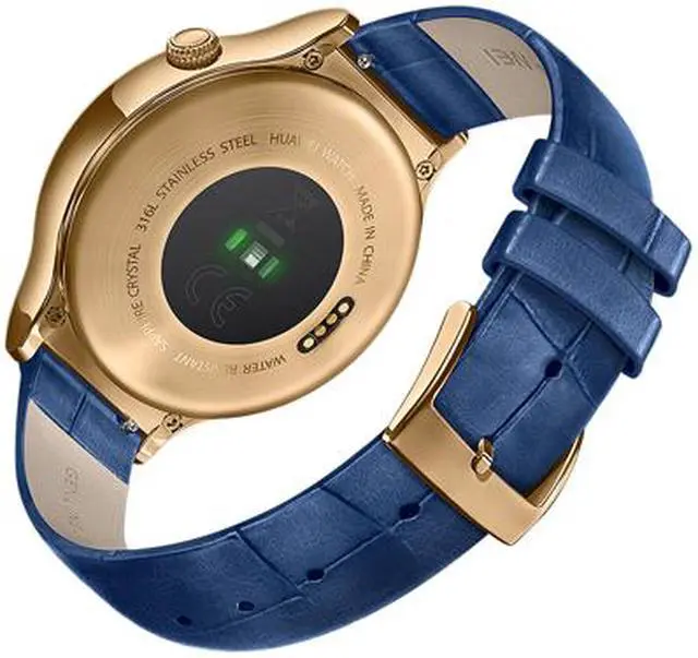 Alt view image 6 of 8 - Huawei Smart Watch Jewel with Sapphire Blue Italian Leather Strap Model 55021121