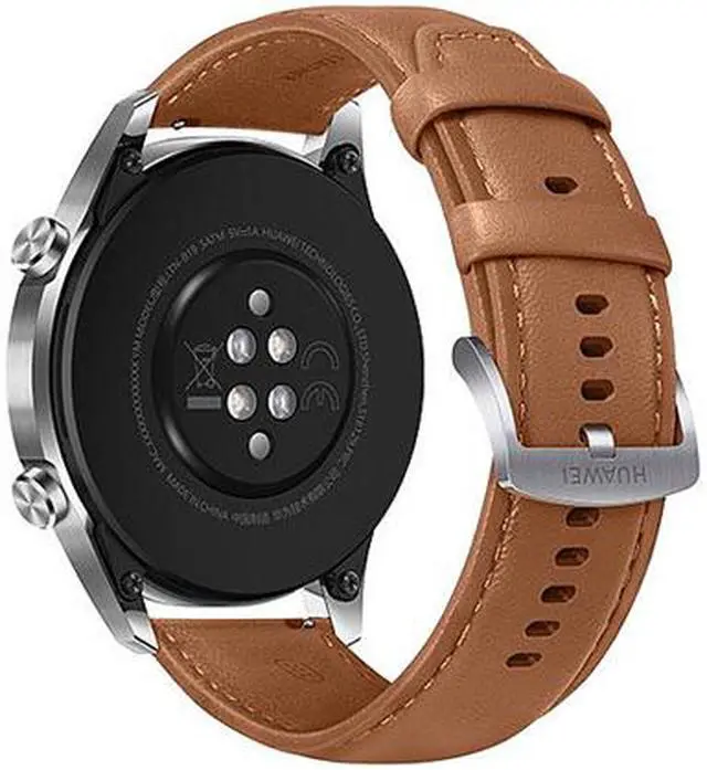 Alt view image 4 of 7 - HUAWEI Watch GT 2 Classic 46mm - 2 Week Battery, Leather Strap, Bluetooth Calling, 5ATM, GPS (Canada Warranty)