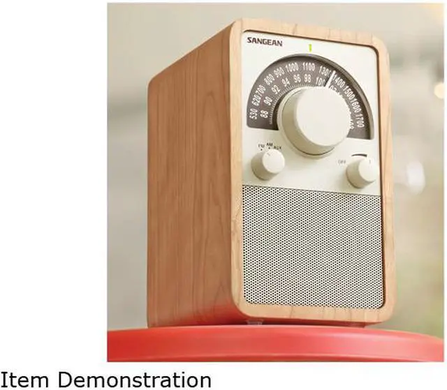Alt view image 2 of 2 - Sangean AM FM Wooden Radio Walnut WR-15WL