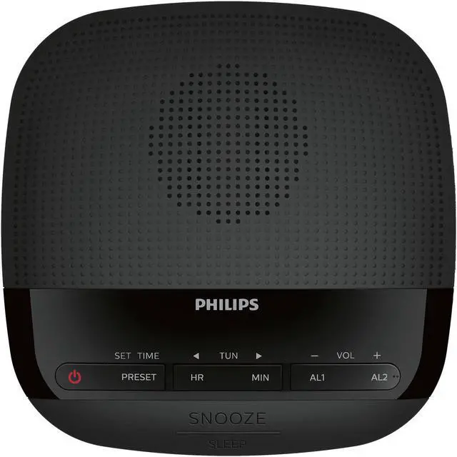 Alt view image 4 of 5 - Philips R3205 Alarm Clock Radio Digital FM Radio Dual Alarms