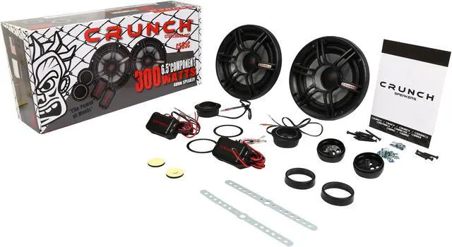 Alt view image 10 of 10 - Crunch 300W Full Range 2 Way 4 Ohm Component Car Audio 6.5" Speaker Pair | CS65C
