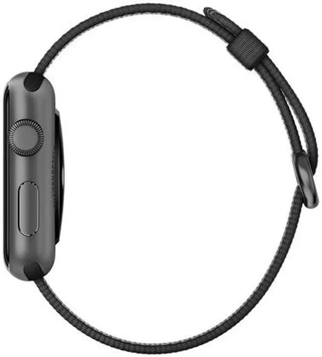Alt view image 2 of 4 - Apple 42mm Black Woven Nylon Band for Apple watch 42mm Model MM9Y2AM/A