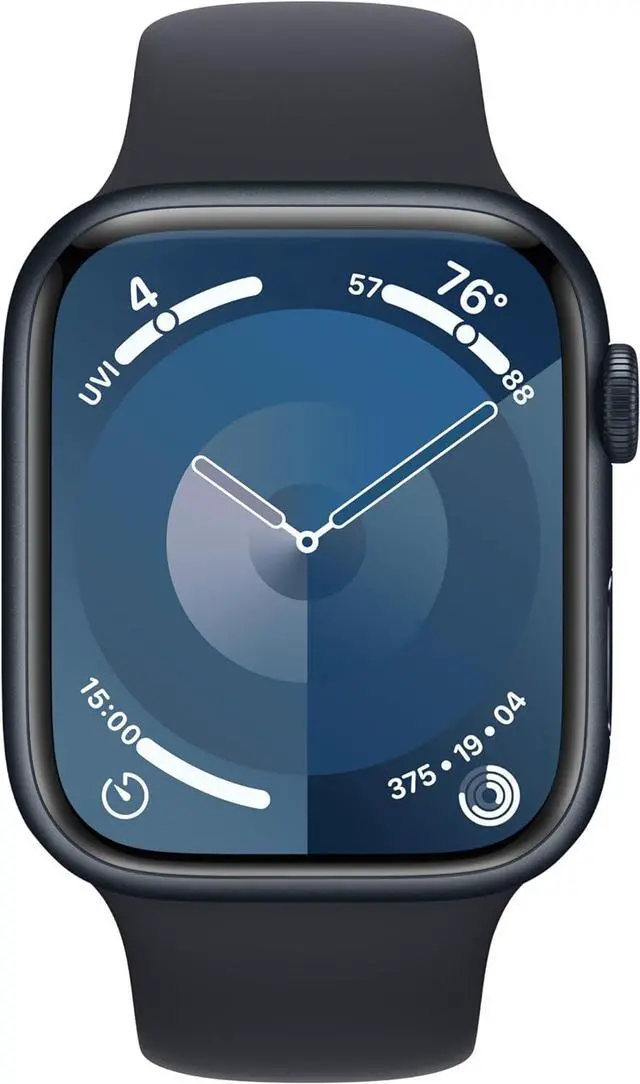 Alt view image 2 of 2 - Apple Watch Series 9 (GPS, 45mm), Midnight Aluminum Case w/ midnight Sport Band - Excellent Condition